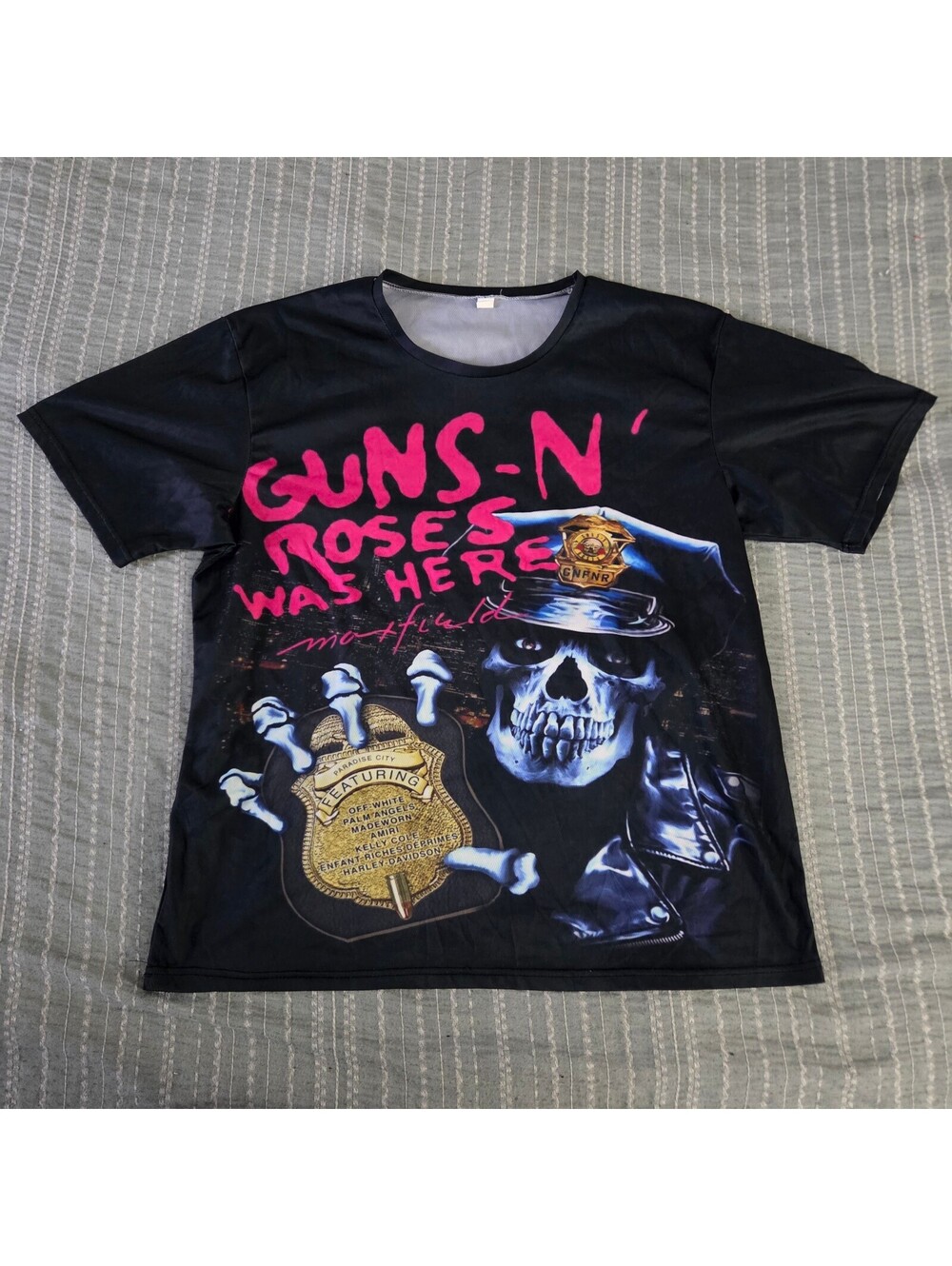 Guns N Roses Was Here Black Graphic T Shirt